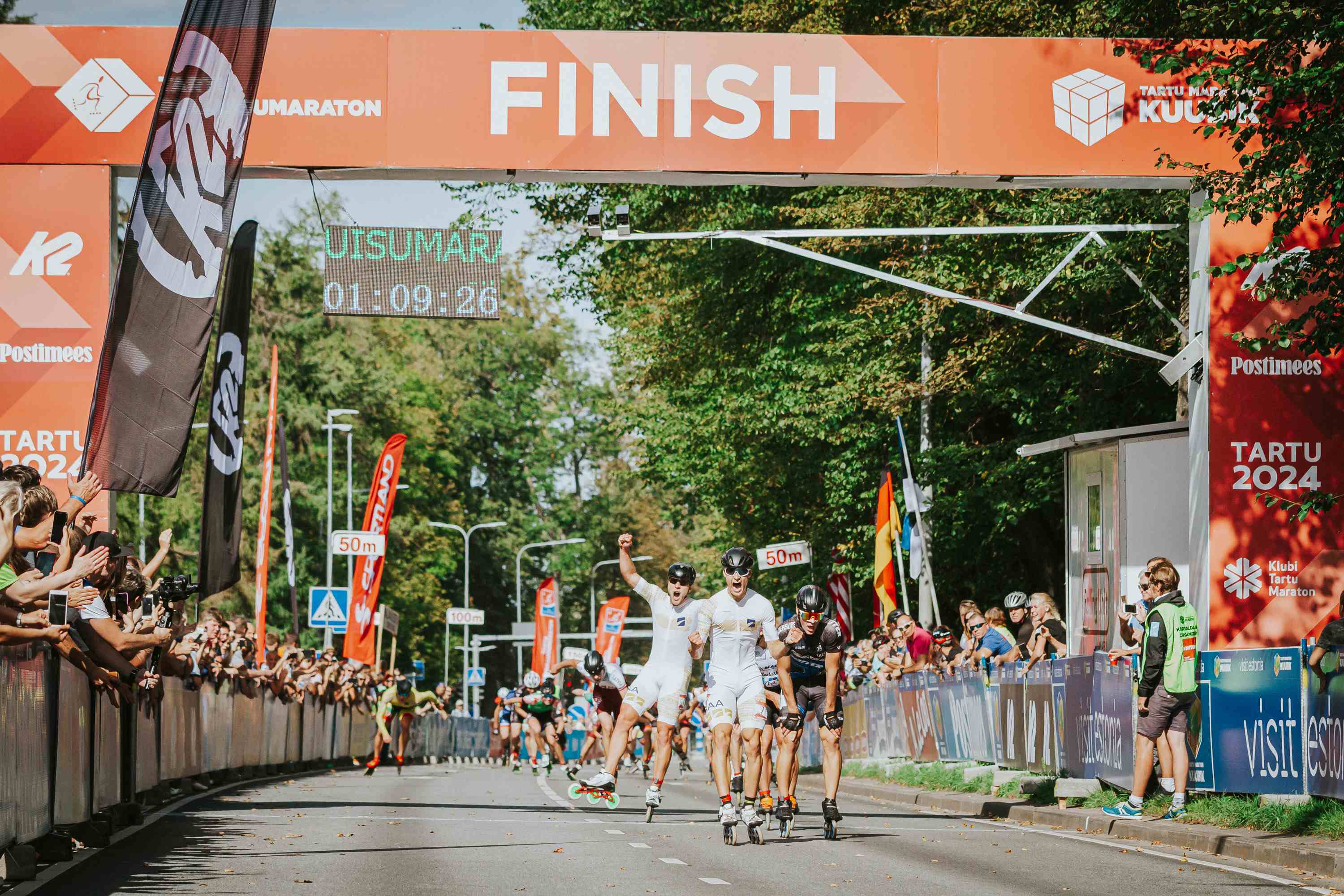 Tartu rulluisumaratoni võitsid Marten Liiv ja Marina Zujeva