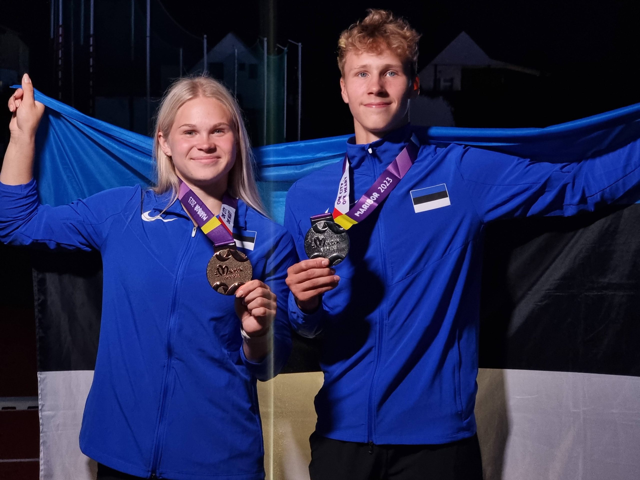 NOORTE OLÜMPIAFESTIVAL I Kergejõustiklased Karl Kristjan Pohlak ja Miia Ott võitsid medali